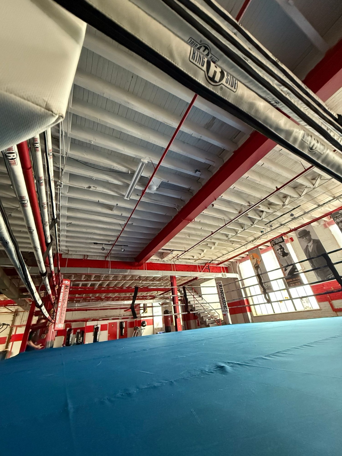 From the canvas of the boxing ring location